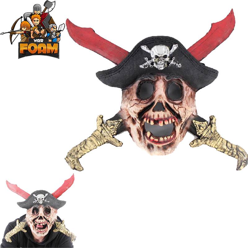 Pirate Skull Hat Blood Stained Swords Mask For Cosplay Halloween Masquerade - Tophatter's Army Products & Self Defense Collectible Weapons - Tophatter Daily Deals